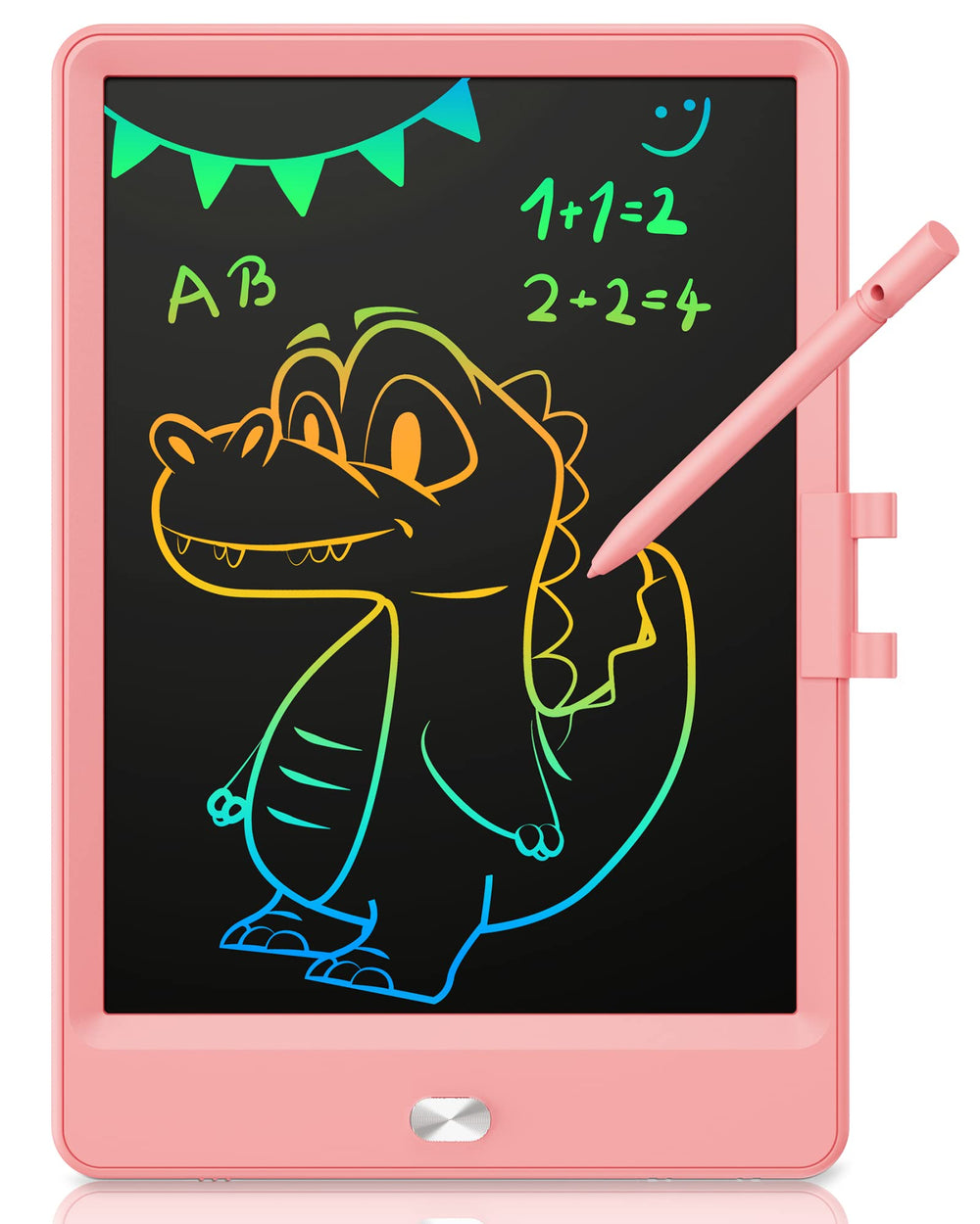One-button erase on KOKODI pink LCD tablet for quick clean slate