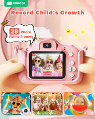 KOKODI kids camera display screen shows eye-friendly 2.0-inch IPS panel.