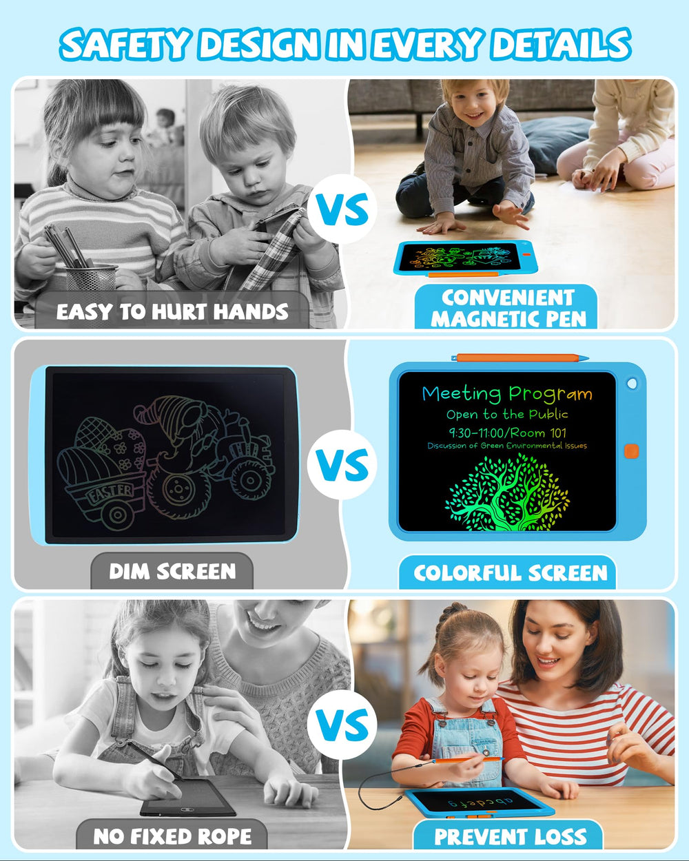 KOKODI kids' stylus storage with magnetic pen keeps everything organized