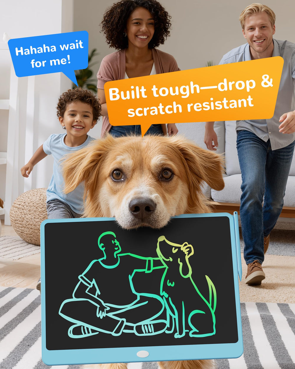 KOKODI lightweight 150-gram tablet is easy for kids to carry.