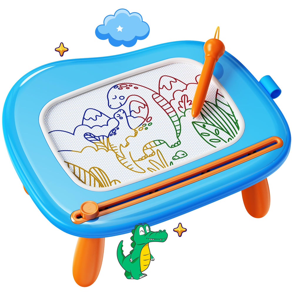 KOKODI magnetic drawing board blue with a large drawing area for creative play