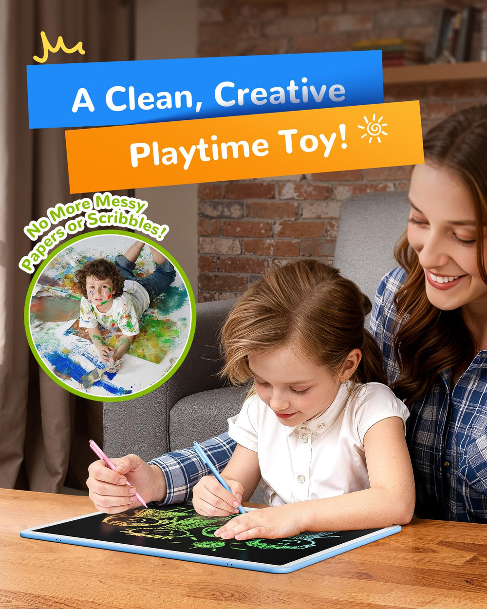 KOKODI portable drawing tablet for toddlers during travel.