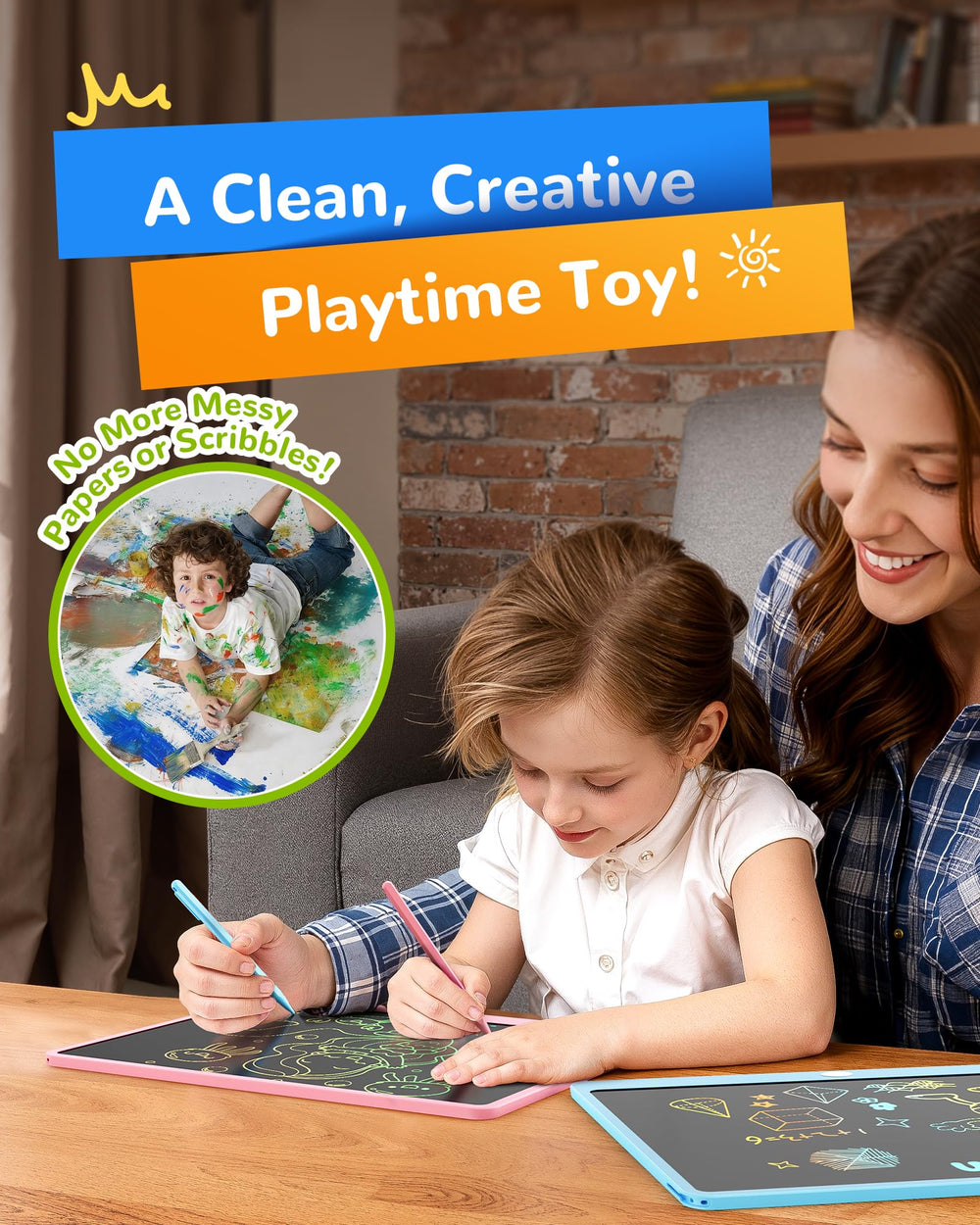 KOKODI pressure-sensitive drawing surface creates varying line thickness for expressive art.