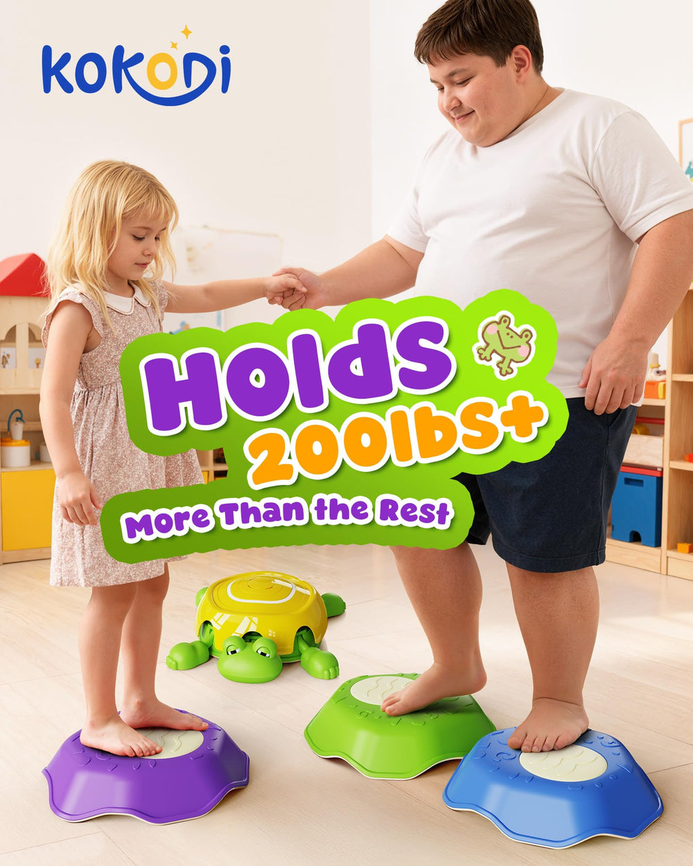 KOKODI stepping stones anti-slip base keeps setup stable during hops