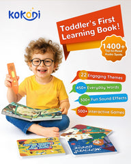KOKODI Talking Pen with vocabulary books encouraging word recognition and interactive learning.
