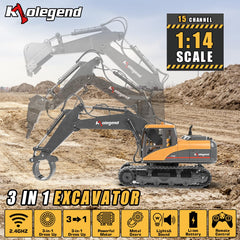 Durable metal shovel, drill, and claw highlight sturdy tool play for kids.