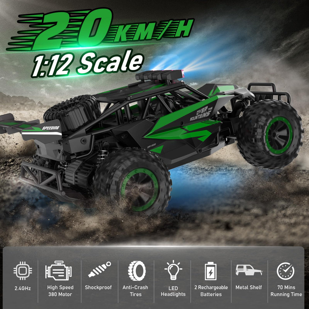 Kolegend RC car battery pack with two 1200mAh cells for longer playtime