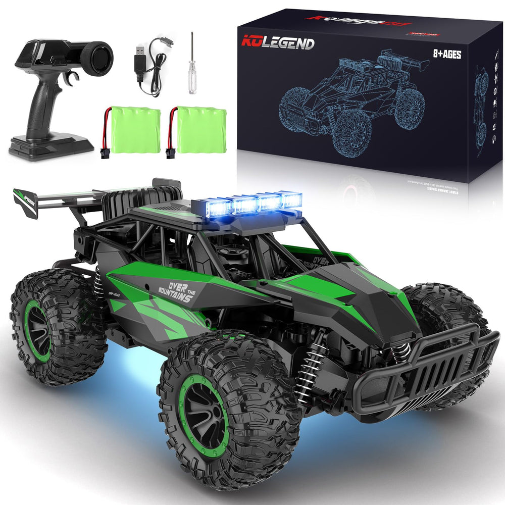Kolegend RC car front view with LED headlights for night fun
