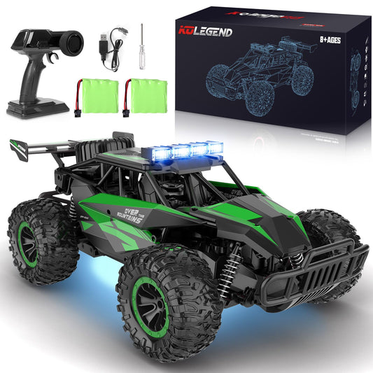 Kolegend RC car front view with LED headlights for night fun