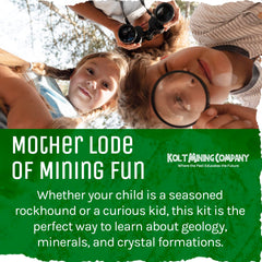 Kolt Mining gemstone mix offers colorful sparkles to examine mineral varieties.
