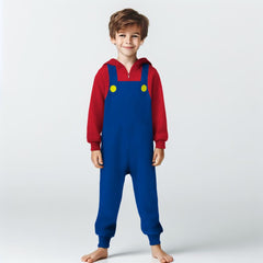 Komar Kids Super Mario hooded blanket back view adds warmth for lounging.