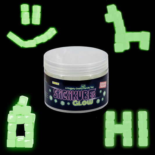 KOMARC GAMES StickiKubes tub with 125 cubes for creative play and easy cleanup