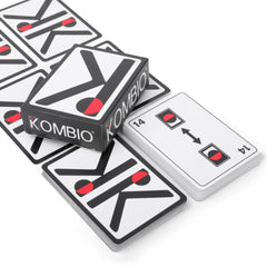 KOMBIO seventy premium linen-finish cards ready for fast rounds.