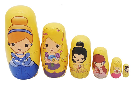 Konrisa Nesting Dolls princess six-piece set for playful family fun and display
