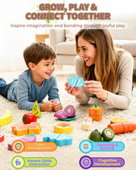 KONYXALU wooden knife cutting action enhances fine motor skills during pretend play