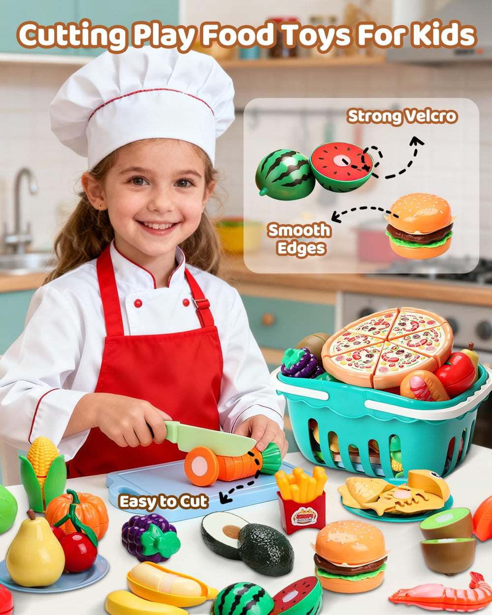 KONYXALU play food meats and seafood for diverse pretend dining experiences
