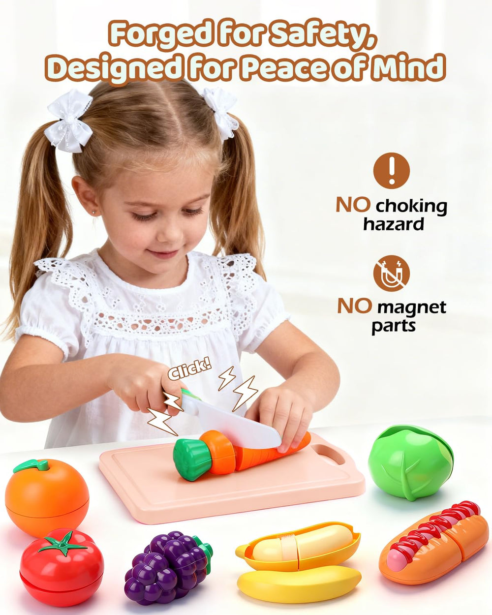 Durable BPA-free plastic with rounded edges from KONYXALU for safe play