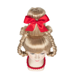 Koonfan Cindy wig with Christmas-inspired style for parties
