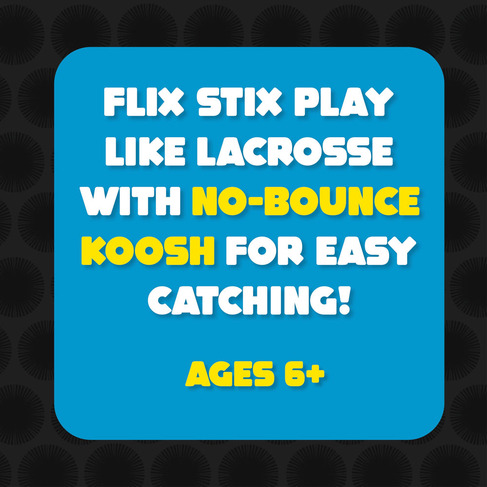 Koosh Flix Stix furthest flick demonstrates extended passing.