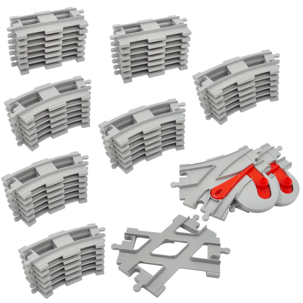 Koowants train track set wide view shows a versatile layout for imaginative early-play sessions.