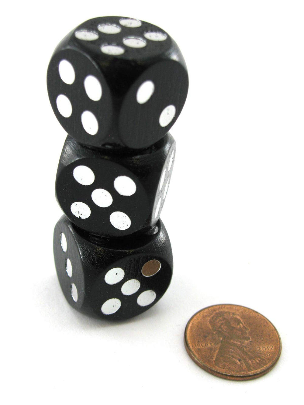 Koplow Games character builder loaded dice numbered sides with silver pips for a classic feel.