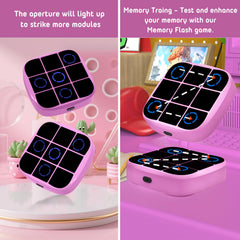 KOQQQ 4-in-1 games play showcasing memory and strategy on the go.