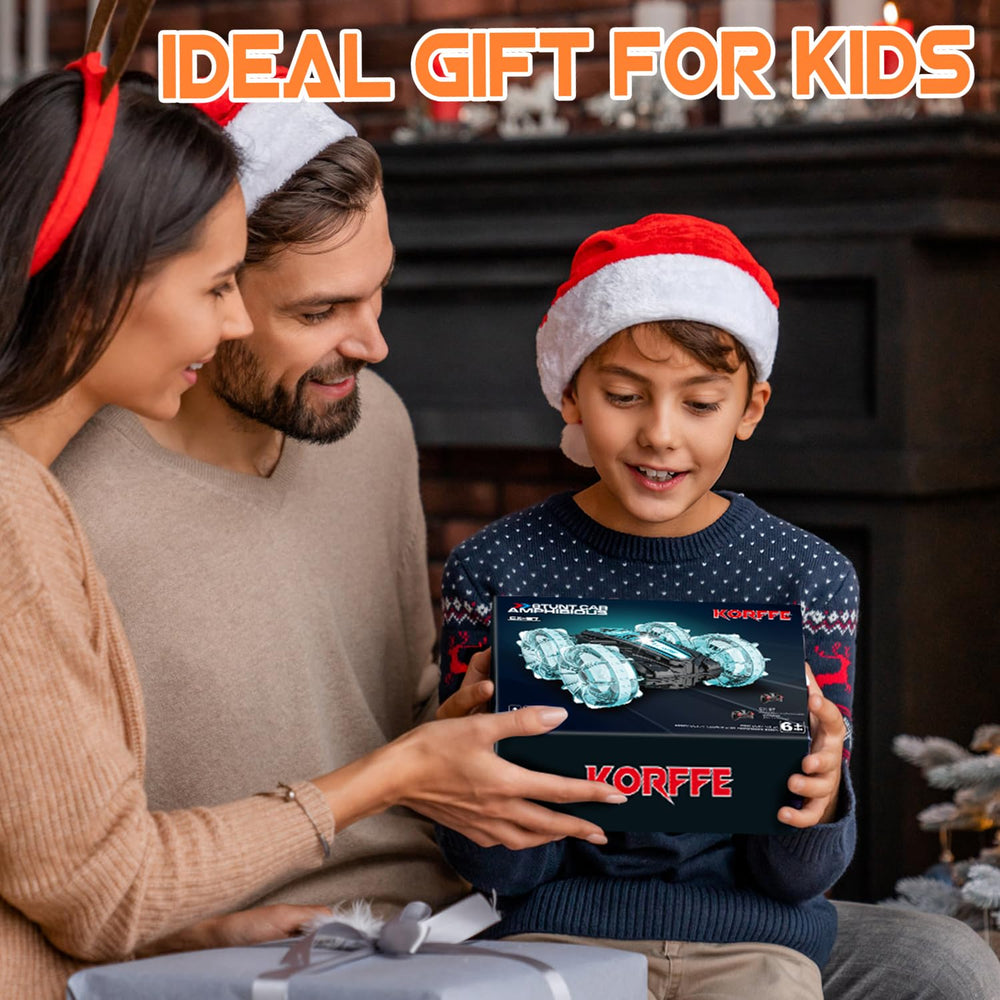 Korffe RC car dual 1200mAh batteries for longer drive time.