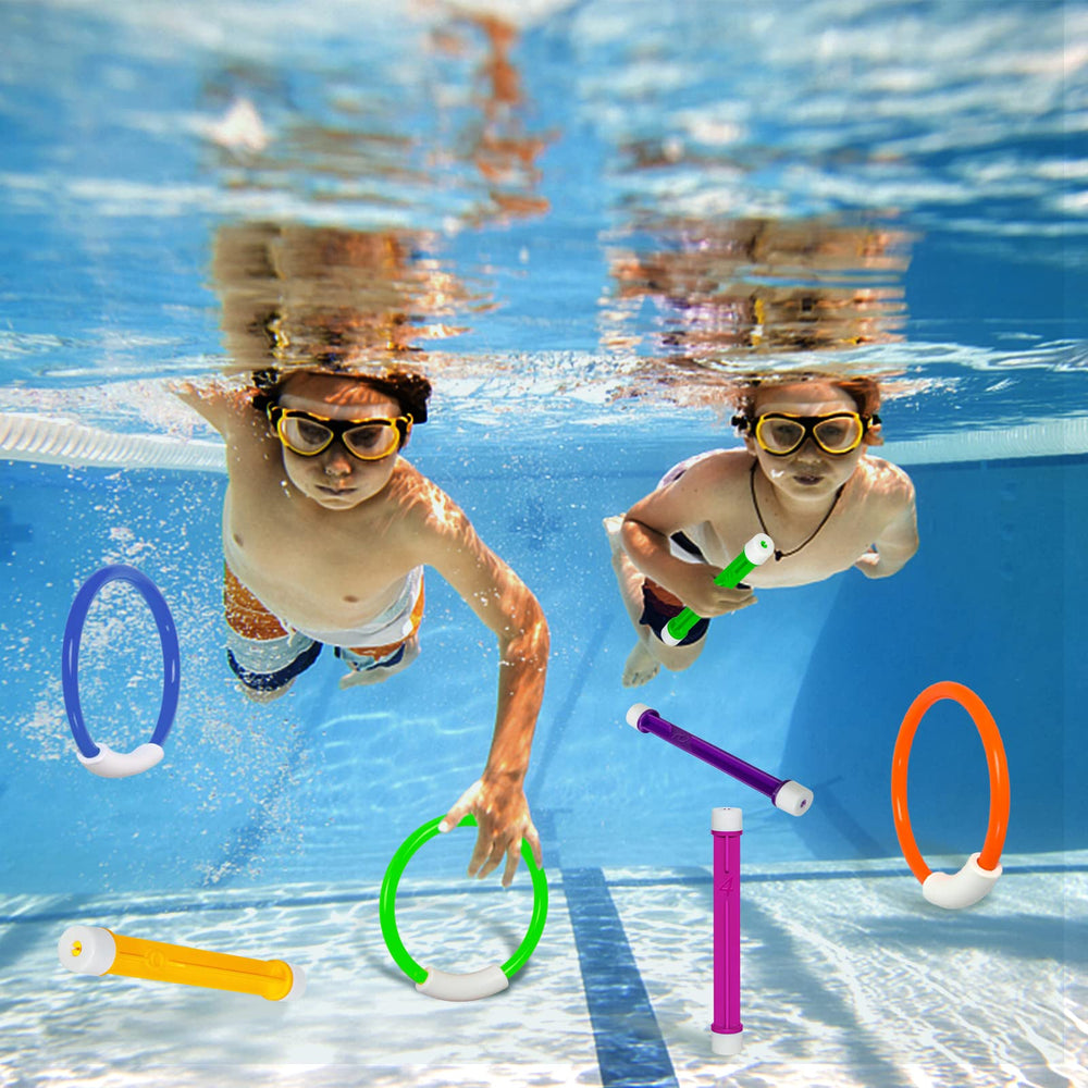 Korlon Tec pool toy set displayed with all pieces for easy shopping.