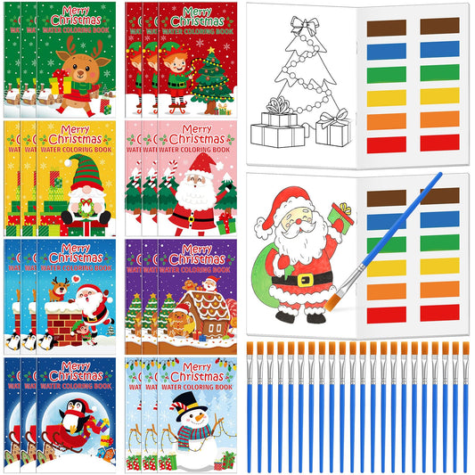Kosiz Christmas watercolor book with Santa design for festive coloring fun