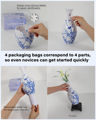KOSTBAR 3D puzzle vase uses UV printing for durability and water resistance.