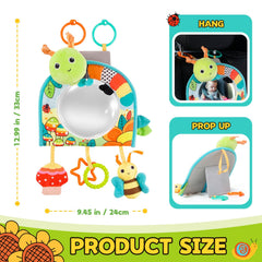 Koty big baby-safe mirror for travel encourages self-discovery during rides.