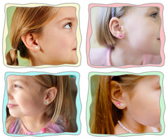 Koutey glitter hearts stick-on earrings, shimmering gems for creative dress-up moments