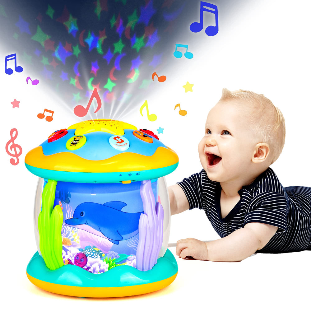 Koyiwa Baby Toys star projector emits soft light to soothe baby at night