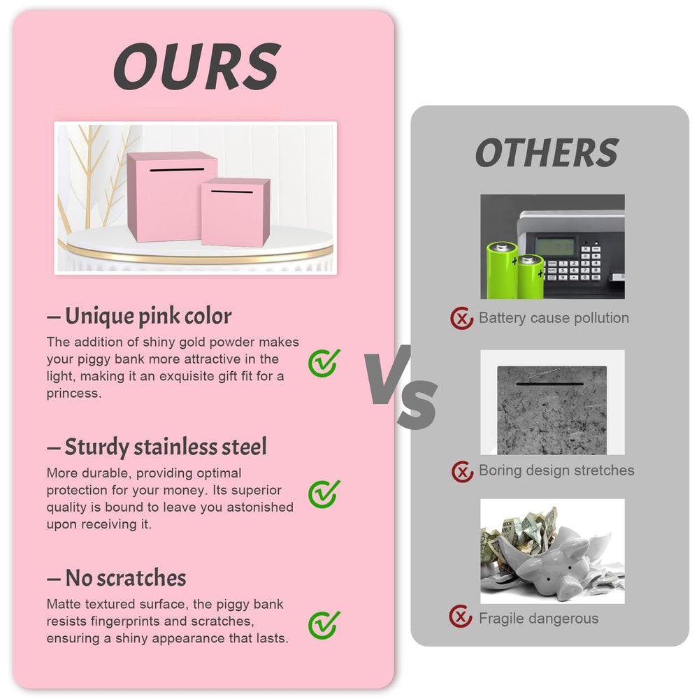 Kozsort piggybank pink hammer-break-open concept illustrates controlled access when ready.