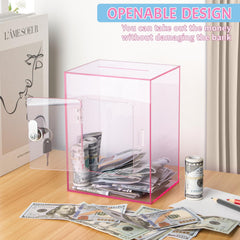 Kozsort pink clear savings jar makes gifting festive for all ages.