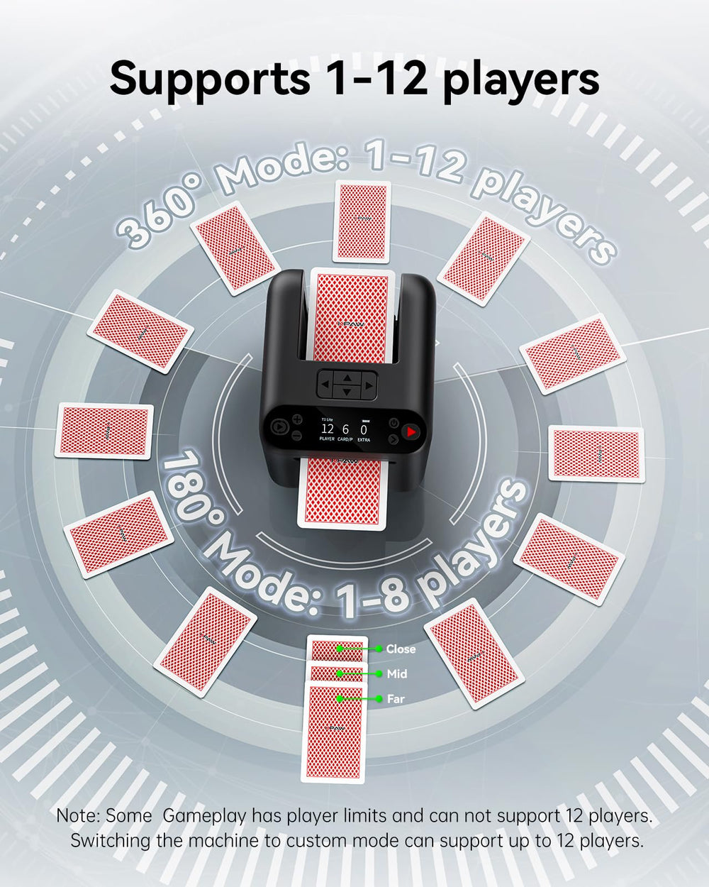 KPAW card dealer includes wireless remotes for convenient control.