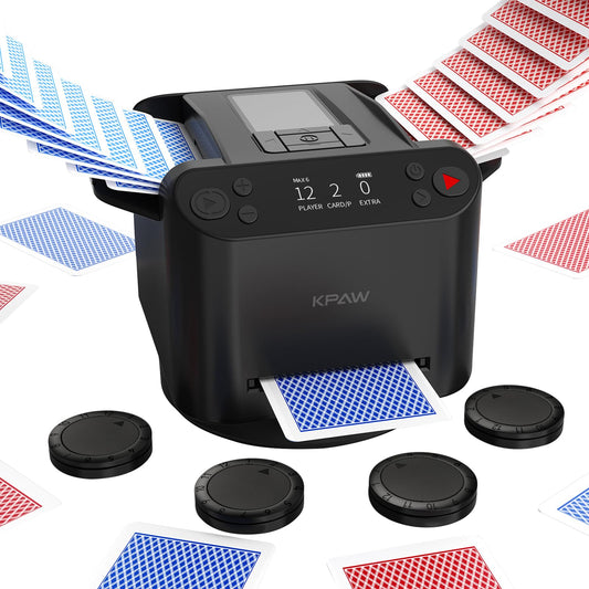 KPAW automatic shuffler and dealer—front view for smooth gameplay.