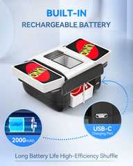 KPAW shuffler with rechargeable battery for cordless play sessions.
