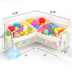KPH bath toy storage supports multi-functional use for toys and shower gear