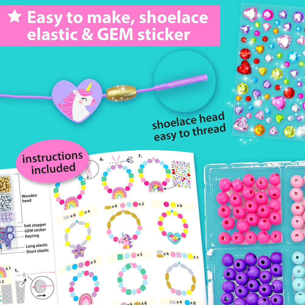 KRAFUN gem stickers included to decorate unicorn bracelets