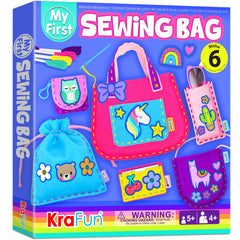 KRAFUN My First Sewing Bag Kit box with materials for beginners.