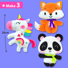 KRAFUN Panda doll invites kid-friendly stitching and cozy craft sessions