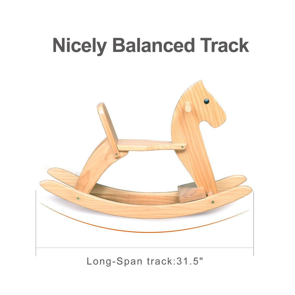 KRAND rocking horse balanced design with low center of gravity supports stable rocking