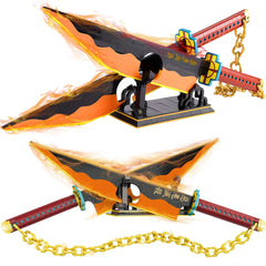Kravkind Samurai sword building-block set showcases accurate scale for display.