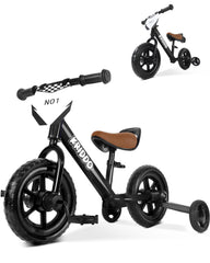 KRIDDO 2-in-1 tricycle in trike mode showing stable learning for toddlers