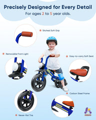 KRIDDO 2-step fold enables compact storage and easy transport.