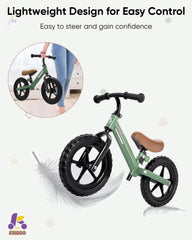 KRIDDO balance bike adjustable handlebar for growing children.