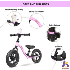 KRIDDO balance bike all-terrain tires improve stability on grass and pavement