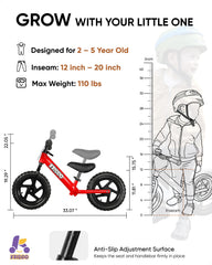 KRIDDO balance bike with customizable plate and sticker options for personalization.