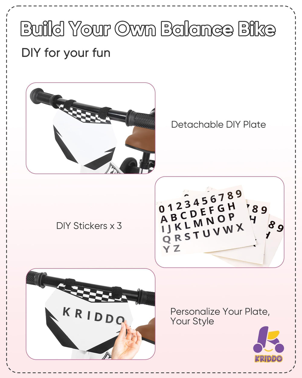 KRIDDO customizable plate invites kid creativity and personalization.